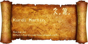 Kurdi Martin névjegykártya